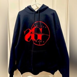 Sniper Gang Black Hoodie w/ Red Logo XXL